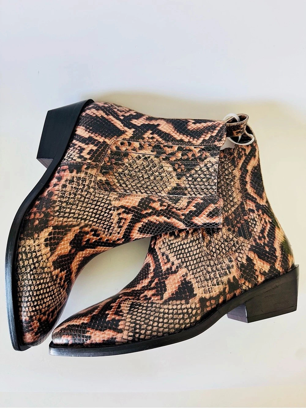 Sam Edelman Snake Print Ankle Boots US 7 Like New